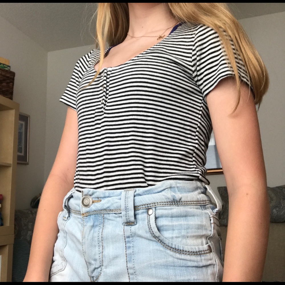Black and white striped shirt